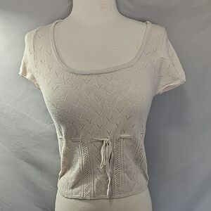 Sincerely Jules Beige Knit Crop Top